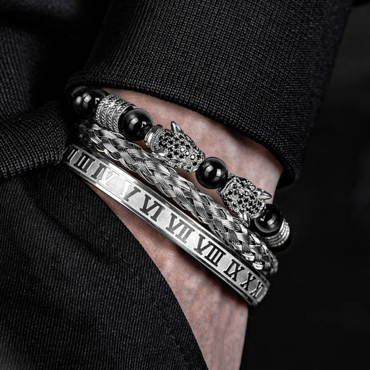 Luxury Men's Trio Bracelet Set