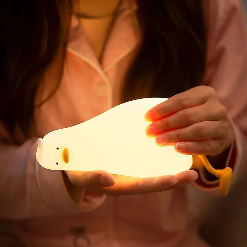 Lying Flat Duck Silicone Night Light 🦆💤