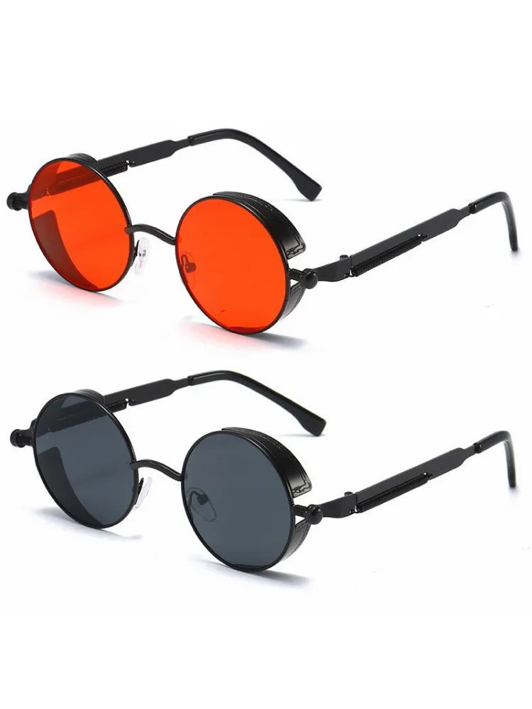 Steampunk Round Metal Sunglasses