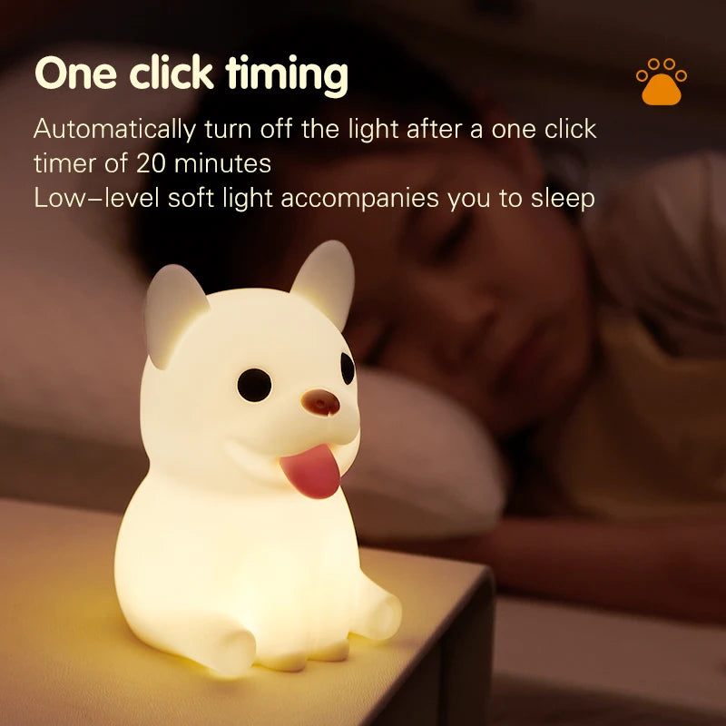 Bulldog Silicone Night Light