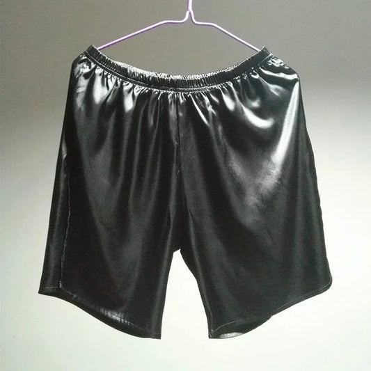 Summer High Split Satin Glossy Men's Shorts