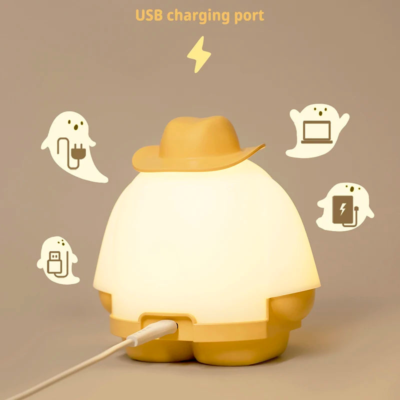🕵️‍♂️ Detective Ghost Silicone Night Light