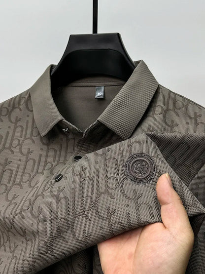 Men's High-End Silk Polo Shirt – Luxurious, Breathable & Stylish