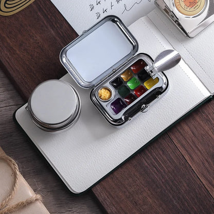 Mini Portable Watercolor Paint Dispenser – 10 Grid Travel Set