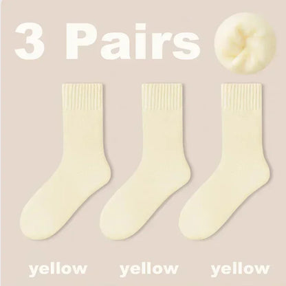 Plush Wool Socks for Women - 3 Pair Set 🧦🍂❄️