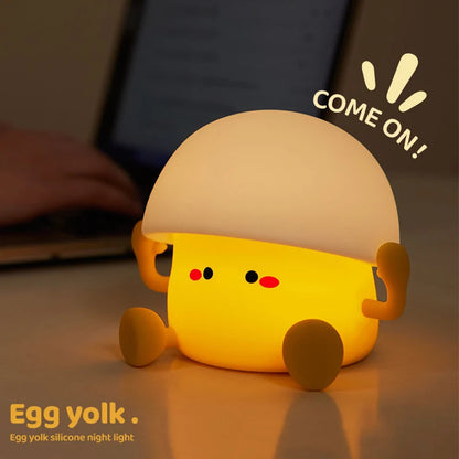 🍳 Egg Yolk Mushroom Silicone Night Light