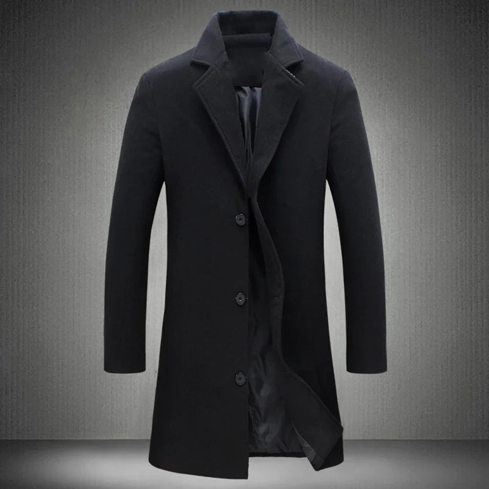 Men's Woolen Long Coat