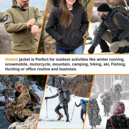 Heated Hooded Windbreaker for All-Season Outdoor Activities