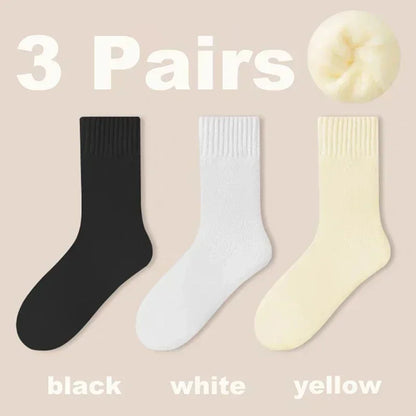 Plush Wool Socks for Women - 3 Pair Set 🧦🍂❄️