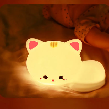 Cat Silicone Color-Changing Night Light 🐱🌈