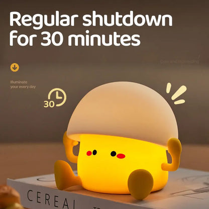 🍳 Egg Yolk Mushroom Silicone Night Light
