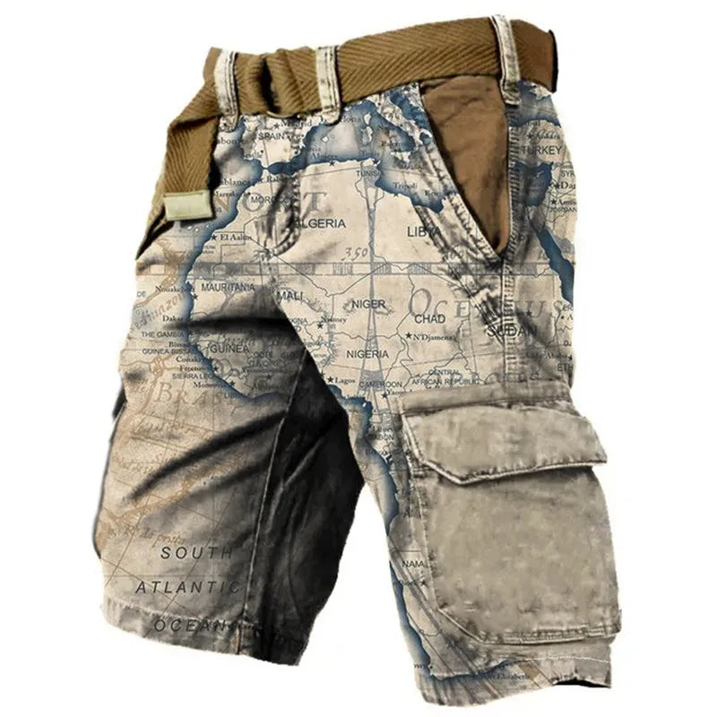 Men's 3D Digital Denim Running Shorts