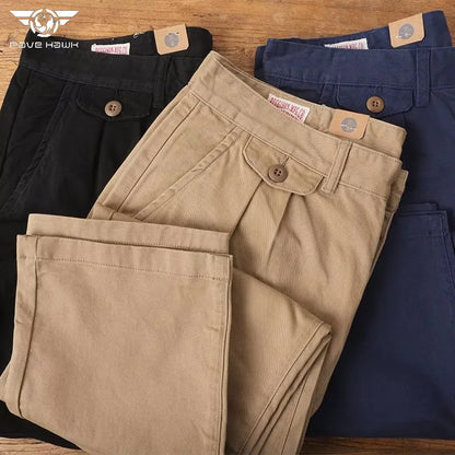 Men's Retro Twill Military Cargo Pants