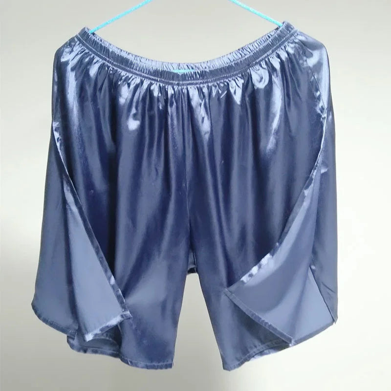 Summer High Split Satin Glossy Men's Shorts