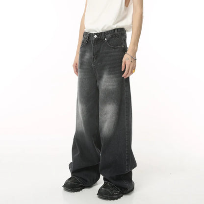 Vintage Wide Leg Denim Trousers