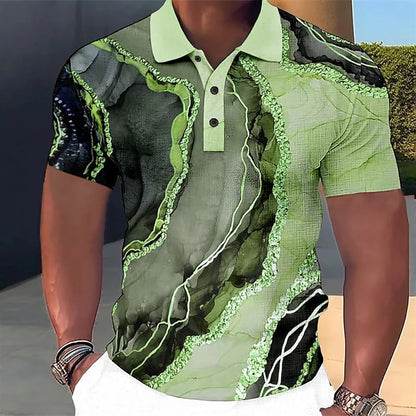 Luxury 3D Printed Designer Polo Shirt