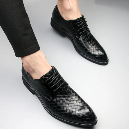 Trending Plaid Business Casual Leather Oxfords