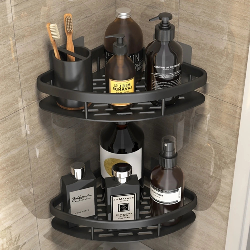 Punch-Free Corner Shelf