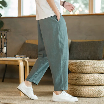 Men's Summer Cotton Linen Fashion Pants