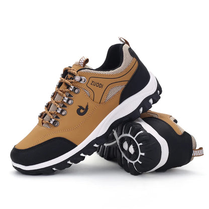 Summer Breathable Leather Trekking Sneakers