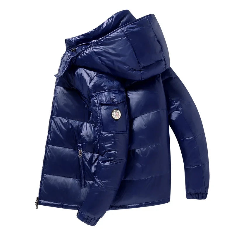 2024 Glossy Plush Warm Down Jacket for Men