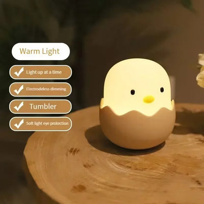 Cartoon Chicken Eggshell Night Light 🐣✨