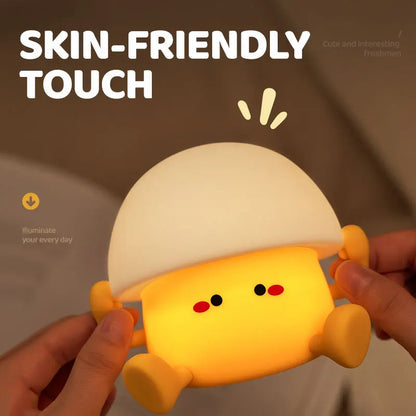 🍳 Egg Yolk Mushroom Silicone Night Light