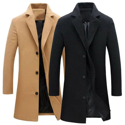 Men's Woolen Long Coat