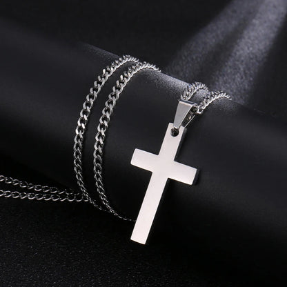 Cross Pendant Stainless Steel Necklace