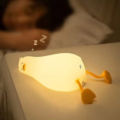 Lying Flat Duck Silicone Night Light 🦆💤