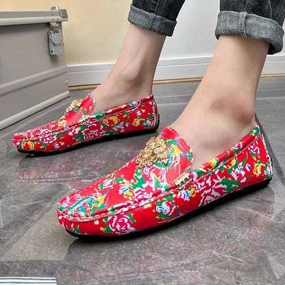 Designer Floral Driving Loafers