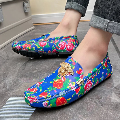 Designer Floral Driving Loafers