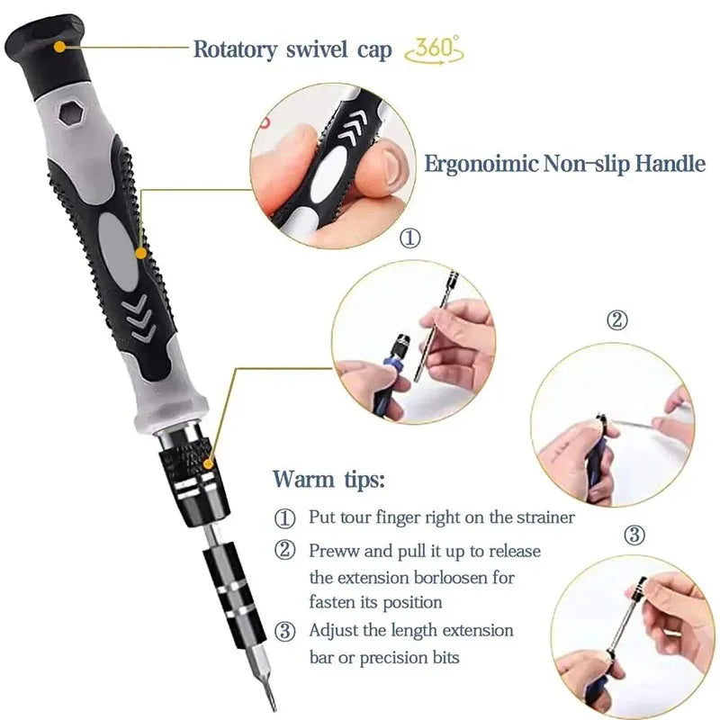 115 in 1 Precision Screwdriver Set – Essential for Home Repair and Electronics 🛠️🔧