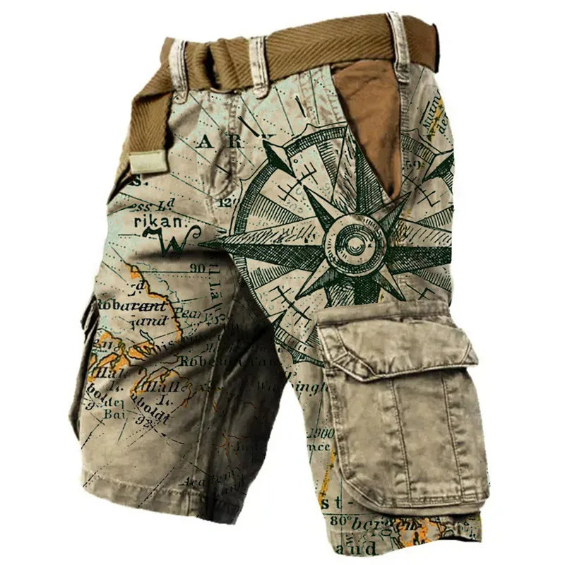 Men's 3D Digital Denim Running Shorts