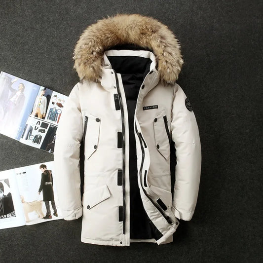 Men's Winter Duck Down Hooded Coat