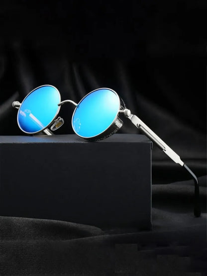 Steampunk Round Metal Sunglasses