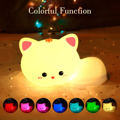 Cat Silicone Color-Changing Night Light 🐱🌈