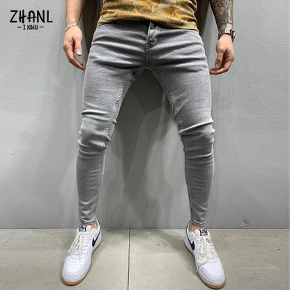 Men's Black Slim Fit Hip Hop Jeans