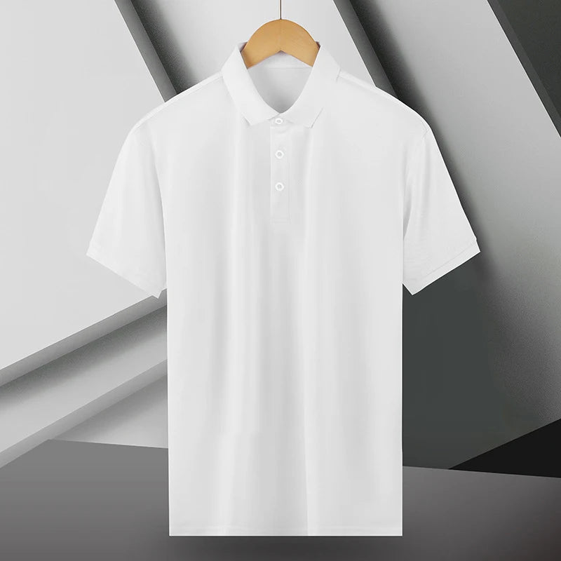 Summer Ice Silk Polo Shirt