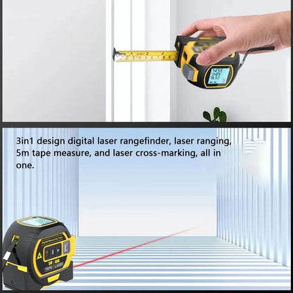 3-in-1 Digital Laser Rangefinder – 40m Multifunctional Measurement Tool 📏🔦