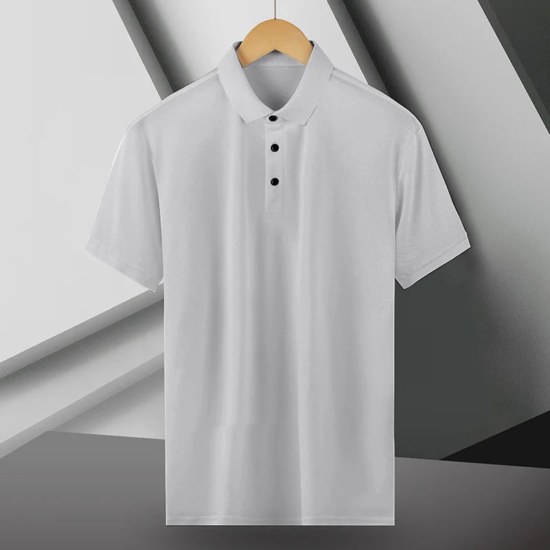 Summer Ice Silk Polo Shirt