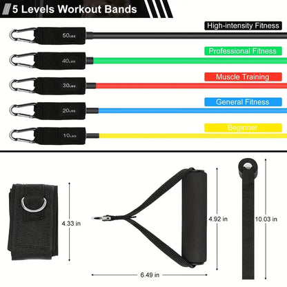 Elite Resistance Band Set – 11-in-1 Home Gym Kit