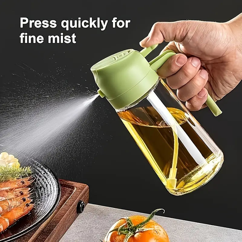 Premium 2-in-1 Oil Spray & Pour Bottle