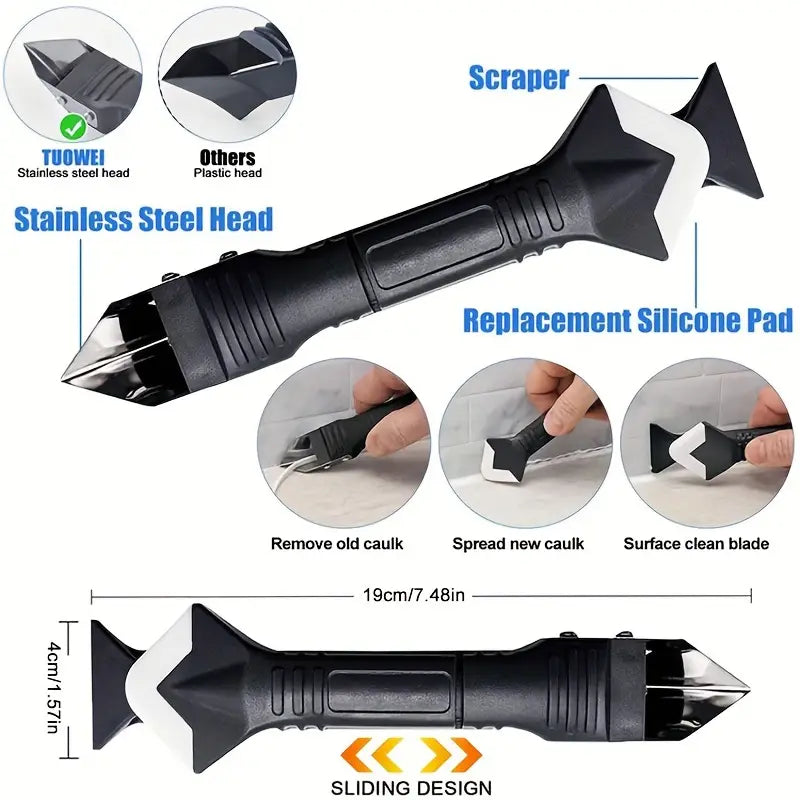 5-in-1 Silicone Caulk Remover & Smoother Tool Set