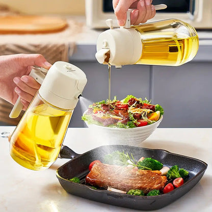 Premium 2-in-1 Oil Spray & Pour Bottle
